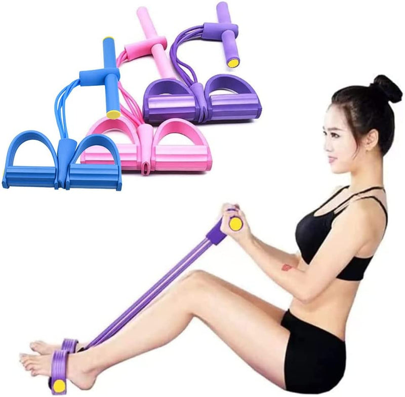 Pedal Resistance Band with Handle Situp Equipment, Multifunction Tension  Exercise Rope Puller for Arm Leg Abs Back Biceps Waist Stomach Muscles